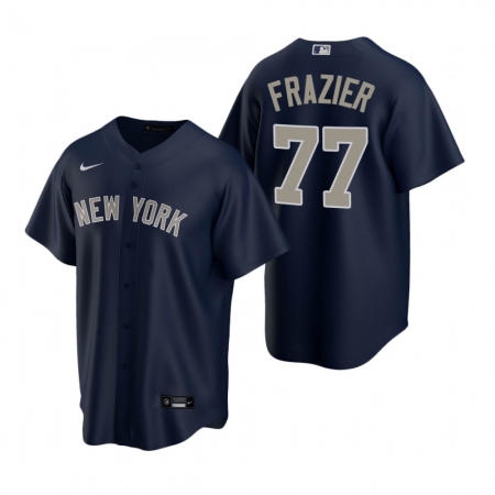 Men's Nike New York Yankees #77 Clint Frazier Navy Alternate Stitched Baseball Jersey