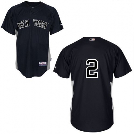 Youth Majestic New York Yankees #2 Derek Jeter Replica Black MLB Jersey