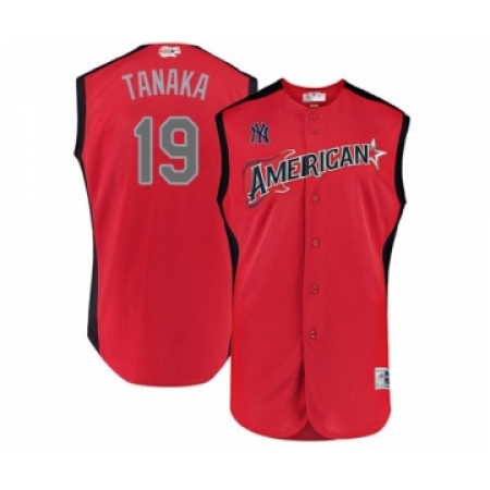 Men's New York Yankees #19 Masahiro Tanaka Authentic Red American League 2019 Baseball All-Star Jersey