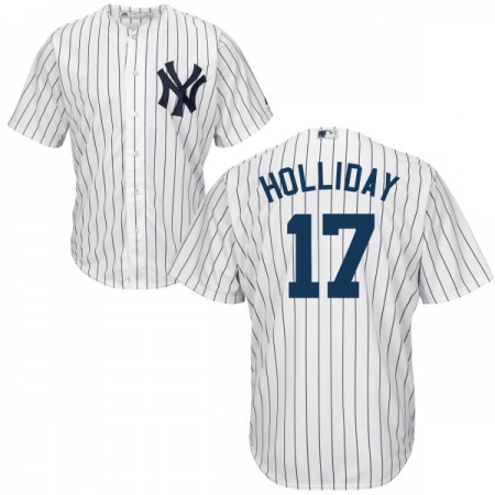Youth Majestic New York Yankees #17 Matt Holliday Authentic White Home MLB Jersey